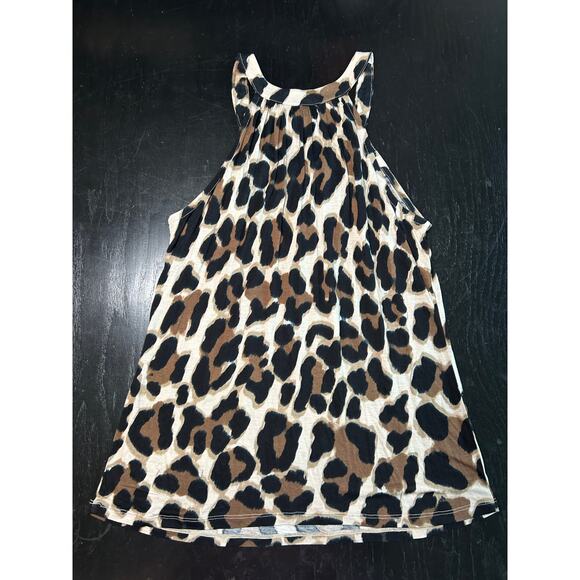 INC Brand- Y2K- beaded neck- tank top- cheetah print- sleeveless- animal print - Picture 5 of 5